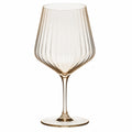 Weinglas 500 ml aus Glas transparent bernsteinfarben gerippt für Wein